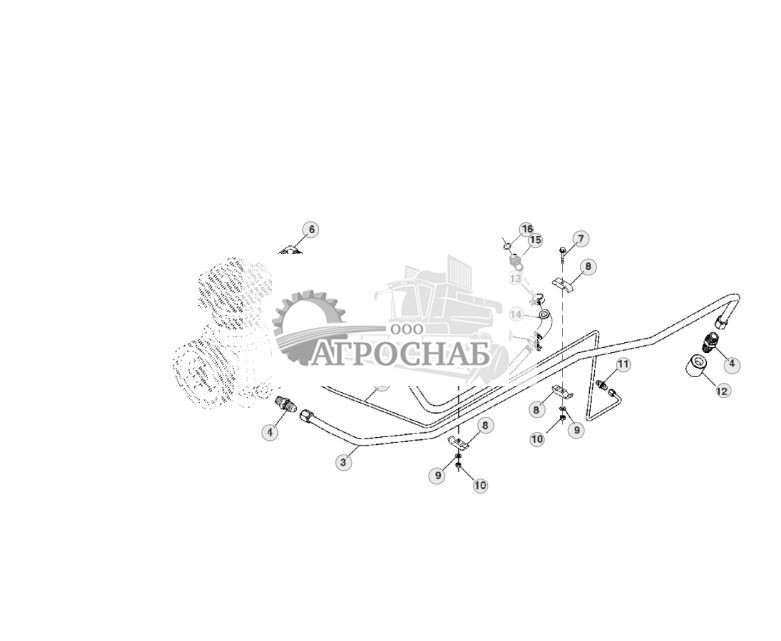 ЛИНИИ ПНЕВМАТИЧЕСКОГО ТОРМОЗА (ПЕРЕДНИЙ) - ST75314 602.jpg